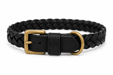 Braided Leather Dog Collar