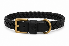 Braided Leather Dog Collar