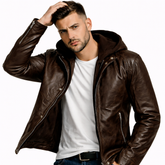 Nightfall Hooded Leather Jacket