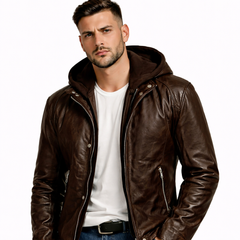 Nightfall Hooded Leather Jacket
